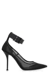 Alexander Mcqueen Punk Mesh Pointy-toe Pumps