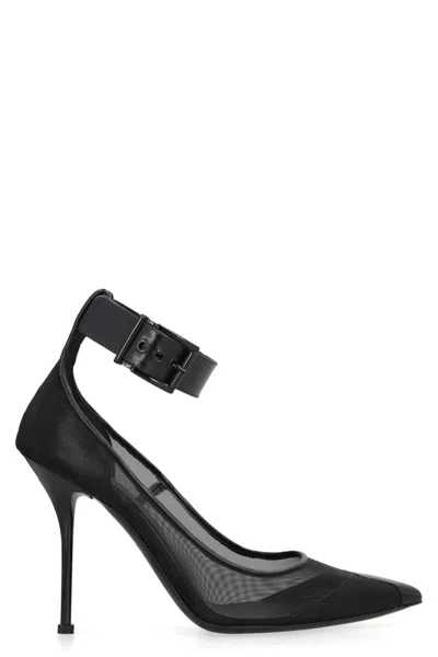 Alexander Mcqueen Punk Mesh Pointy-toe Pumps