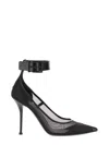 Alexander Mcqueen Punk Ankle Strap Pump In Black