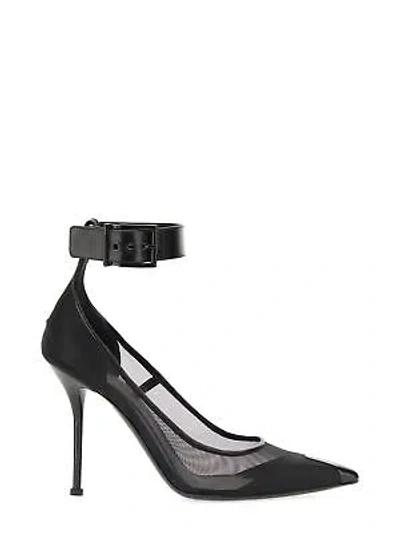 Pre-owned Alexander Mcqueen Punk Pumps With Strap In Black