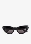 Alexander Mcqueen Punk Rivet Cat-eye Sunglasses In Gray