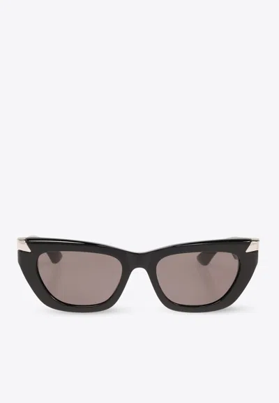 Alexander Mcqueen Punk Rivet Cat-eye Sunglasses In Gray