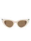 Alexander Mcqueen Punk Rivet Cat-eye Sunglasses In Neutrals
