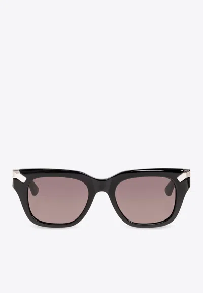 Alexander Mcqueen Eyewear Rectangle Frame Sunglasses In Gray
