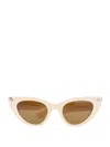 Alexander Mcqueen Punk Rivet Cat-eye Sunglasses In Beige