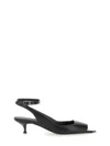 Alexander Mcqueen 40mm Punk Leather Sandals In Black