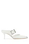 Alexander Mcqueen Punk Buckle Mule In White