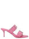 Alexander Mcqueen Heel Sandals In Pink