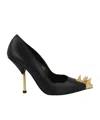 Alexander Mcqueen Woman Pumps Black Size 8 Leather In Black