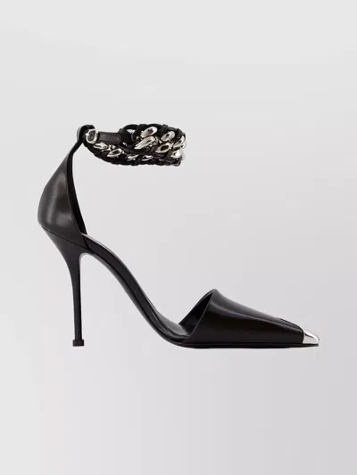 ALEXANDER MCQUEEN PUNK STYLE PUMPS LEATHER ANKLE STRAP