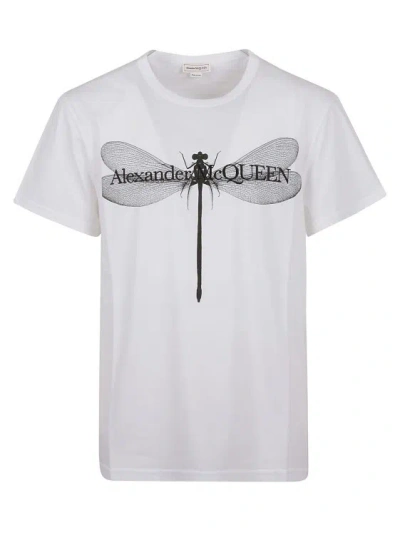Alexander Mcqueen Pure Cotton T Shirt In White