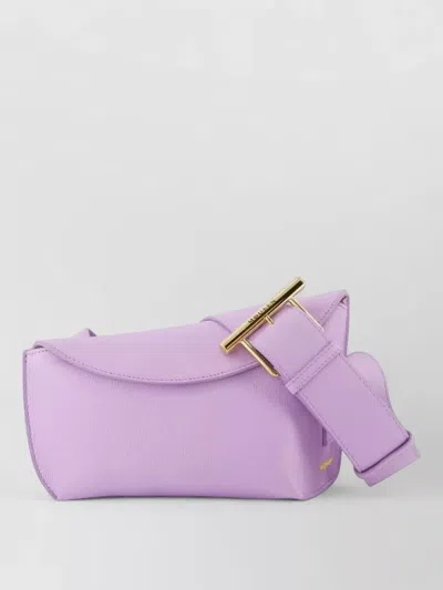 Alexander Mcqueen Leather Crossbody Bag In Purple