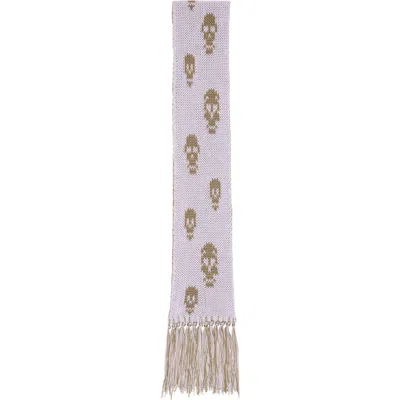 Alexander Mcqueen Purple & Green Skull Scarf