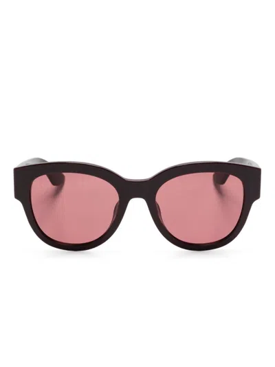 Alexander Mcqueen Purple Sunglasses With Pink Lenses