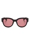 Alexander Mcqueen Purple Sunglasses With Pink Lenses In Purple
