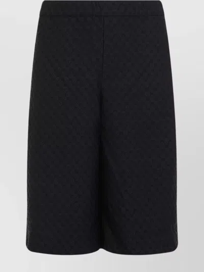 Alexander Mcqueen Jacquard Bermuda Shorts In Black