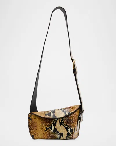 Alexander Mcqueen Python-embossed T-bar Sling Shoulder Bag