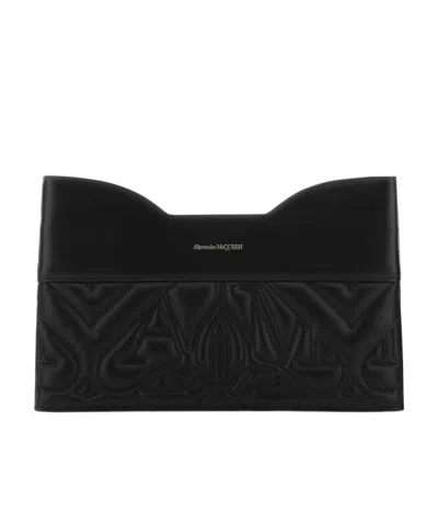 Alexander Mcqueen Quilted Clutch Bag In Black