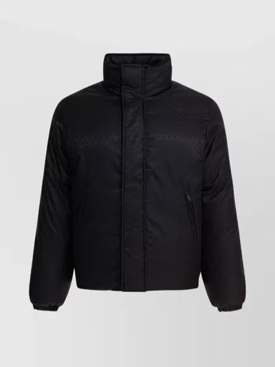 ALEXANDER MCQUEEN QUILTED JACKET WITH HIGH COLLAR AND POCKETS