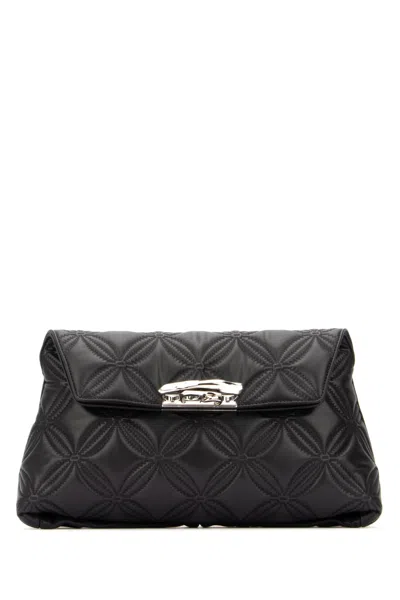 Alexander Mcqueen Quilted Nappa Leather Clutch In Black