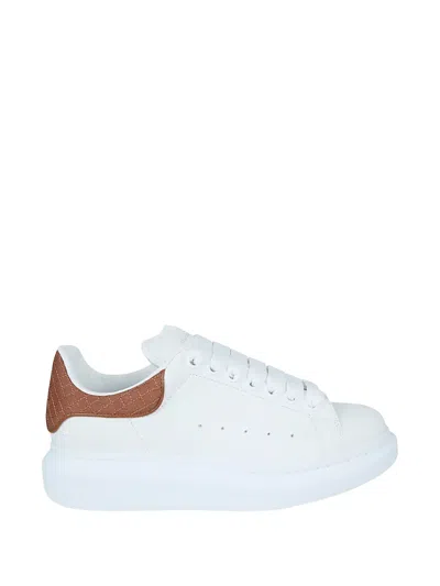Alexander Mcqueen Suede-trimmed Leather Oversize-sole Sneakers In White