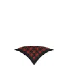 Alexander Mcqueen Tartan Check Quilted Silk Scarf In Animal Print