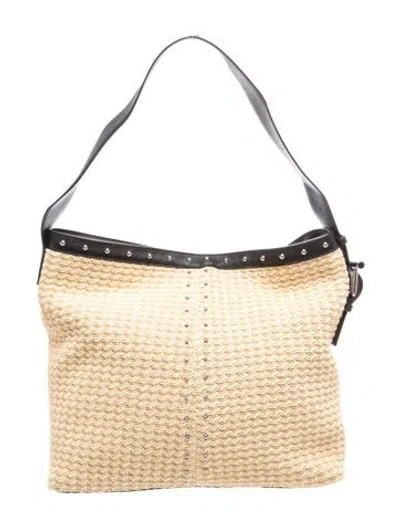 Pre-owned Alexander Mcqueen Raffia Tote In Neutrals