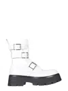 Alexander Mcqueen Leather Ankle Boots In White