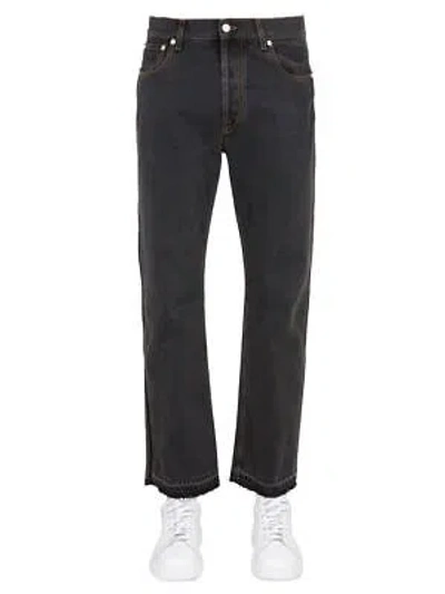 Pre-owned Alexander Mcqueen Raw Cut Jeans In Black