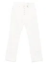 Alexander Mcqueen High Waist 5 Pockets Belt Loops Trousers In White