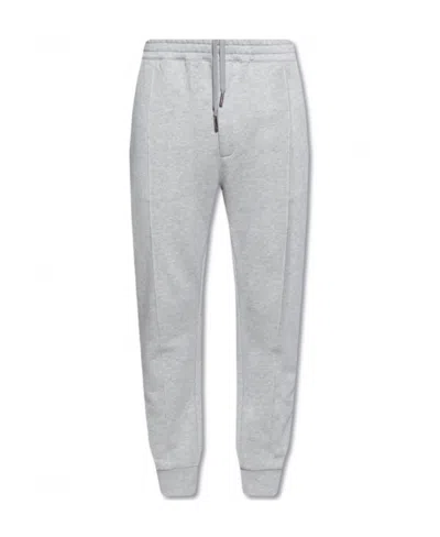 Alexander Mcqueen Rear Logo-patch Detail Track Pants In Gray
