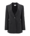 Alexander Mcqueen Rear-tie Single-breasted Blazer In Black