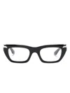 Alexander Mcqueen Rectangle-frame Glasses In Black