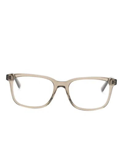 Alexander Mcqueen Rectangle-frame Glasses In Gray