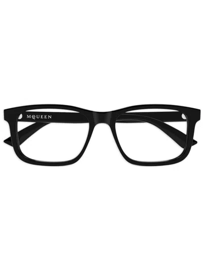 Alexander Mcqueen Brille Mit Eckigem Gestell In Schwarz
