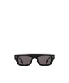 Alexander Mcqueen Rectangle-frame Sunglasses In Black
