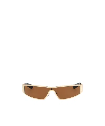 Alexander Mcqueen Rectangle-frame Sunglasses In Brown