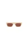 Alexander Mcqueen Rectangle-frame Sunglasses In Brown