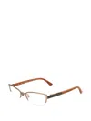Alexander Mcqueen Rectangle-frame Glasses In Brown