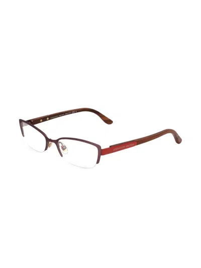Alexander Mcqueen Rectangle-frame Glasses In Green