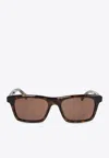 Alexander Mcqueen Logo-print Rectangle-frame Sunglasses
