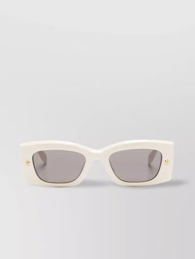 Alexander Mcqueen Rectangular Frame Sunglasses Gold-tone Stud-detail