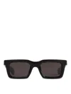 Alexander Mcqueen Rectangular Frame Sunglasses With Glossy In Black
