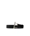 Alexander Mcqueen Twin Skull Leather Belt In Black