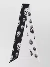 Alexander Mcqueen Rectangular Scarf Two Tone Skull Motif