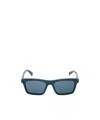 Alexander Mcqueen Mcqueen Logo Rectangular Sunglasses In Blue