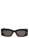 Alexander Mcqueen Rectangular Sunglasses With Spike Studs In Nero