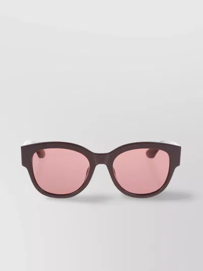 Alexander Mcqueen Rectangular Thick Frame Sunglasses With Iconic T-bar In Pink