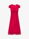 Alexander Mcqueen Mcqueen Satin-lace Midi Dress In Red