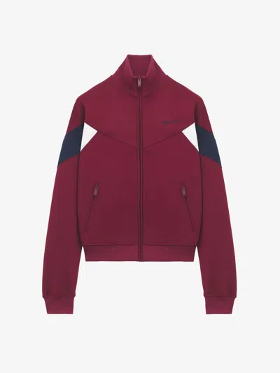 Alexander Mcqueen Mcqueen Logo Track Jacket In Burgundy